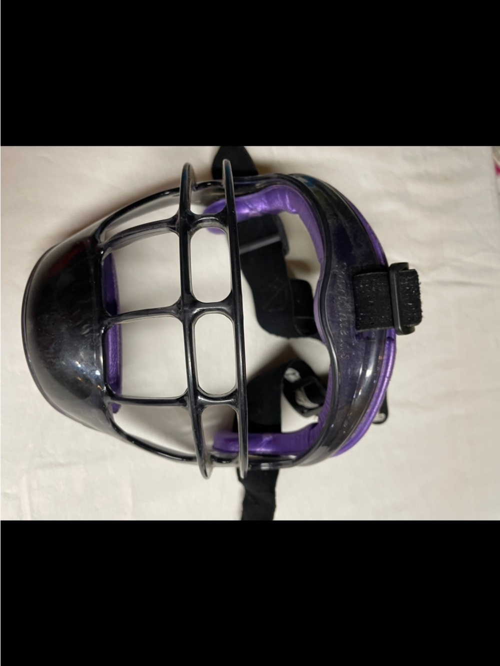 Protective Face Cage Mask — Purple and Black